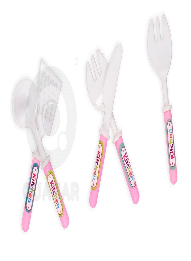 Quasar Happy Cooking Set Mini Kitchen Set Little Chef Cookware Pretend Play Set Toy with Accessories for Kids Best Gift Your Children (Happy Cooking Pink Set) - Image 3